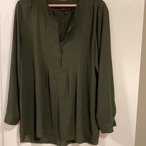 Dark green banana republic blouse